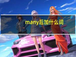 many后加什么词