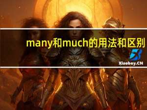 many和much的用法和区别