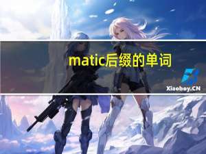 matic后缀的单词