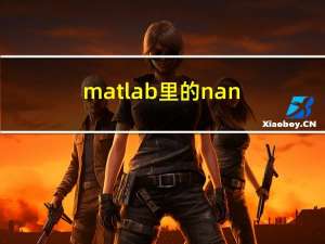 matlab里的nan（matlab nan什么意思）