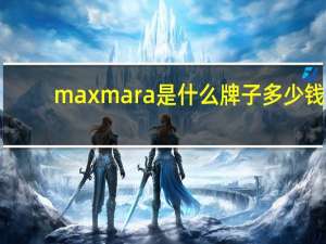 maxmara是什么牌子多少钱（maxmara是什么牌子）