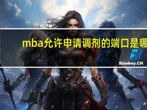 mba允许申请调剂的端口是哪