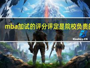 mba加试的评分评定是院校负责的吗