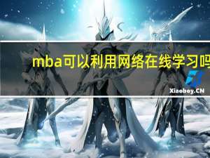 mba可以利用网络在线学习吗