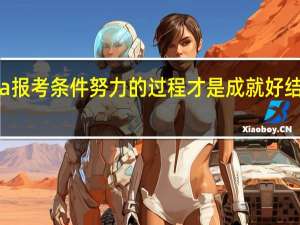 mba报考条件努力的过程才是成就好结果的关键