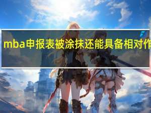 mba申报表被涂抹还能具备相对作用吗