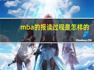 mba的报读过程是怎样的