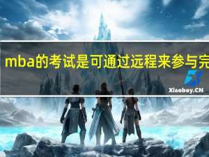 mba的考试是可通过远程来参与完成吗