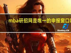 mba研招网是唯一的申报窗口吗