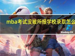mba考试没被所报学校录取怎么办