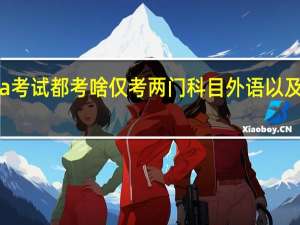 mba考试都考啥仅考两门科目外语以及学科综合