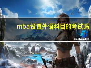 mba设置外语科目的考试吗