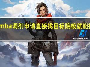 mba调剂申请直接找目标院校就能提交吗