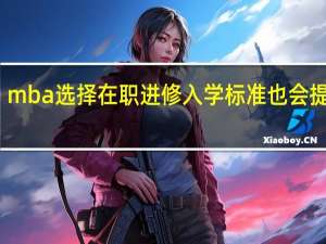 mba选择在职进修入学标准也会提高吗