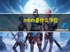 mbm 是什么学位