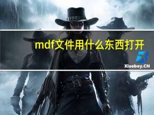 mdf文件用什么东西打开（mdf文件用什么打开）