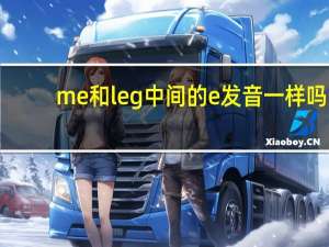 me和leg中间的e发音一样吗