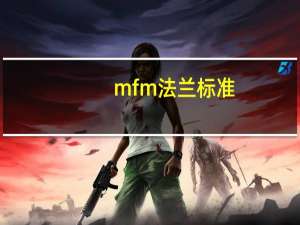 mfm法兰标准