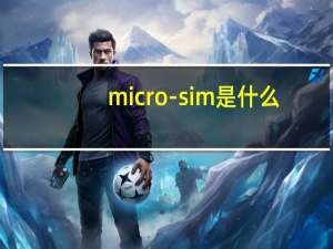 micro‑sim是什么（Micro SIM卡是什么意思）