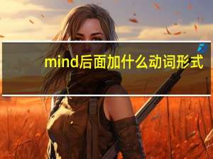 mind后面加什么动词形式