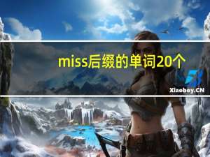 miss后缀的单词20个