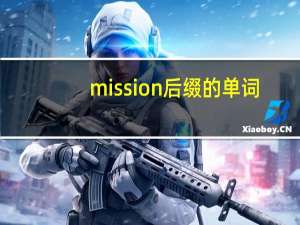 mission后缀的单词