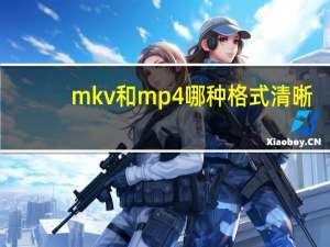 mkv和mp4哪种格式清晰