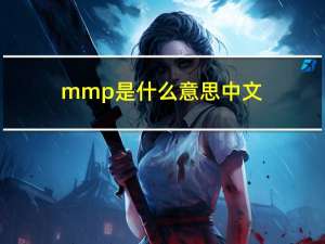 mmp是什么意思中文（mmp是什么意思）