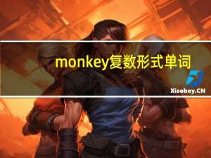 monkey复数形式单词