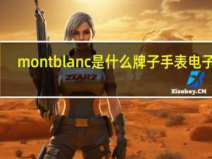 montblanc是什么牌子手表电子表