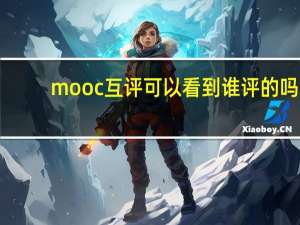 mooc互评可以看到谁评的吗