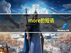 more 的短语
