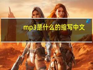 mp3是什么的缩写中文