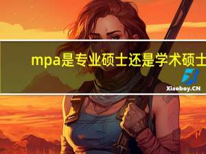 mpa是专业硕士还是学术硕士