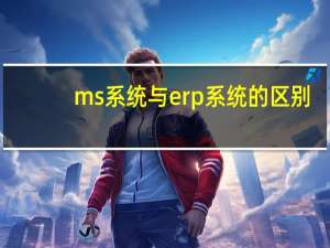 ms系统与erp系统的区别