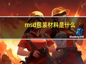 msd包装材料是什么