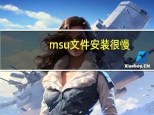 msu文件安装很慢（msu文件怎么安装）