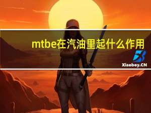 mtbe在汽油里起什么作用