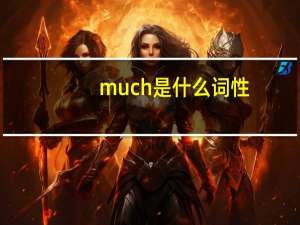 much是什么词性