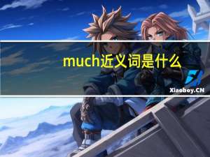 much近义词是什么