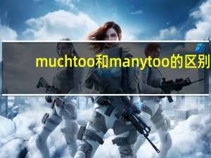 much too和many too的区别