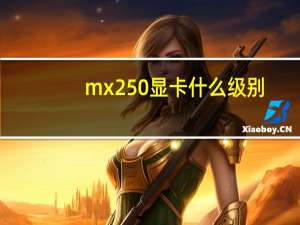 mx250显卡什么级别