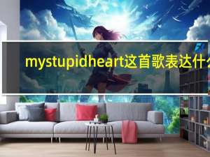 my stupid heart这首歌表达什么