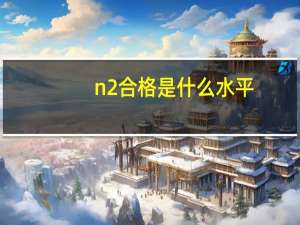 n2合格是什么水平