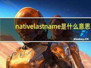 native last name是什么意思（last name是姓还是名）