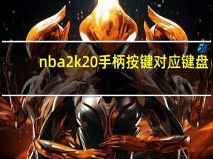 nba2k20手柄按键对应键盘（nba2kol映射手柄映射和键盘映射按键设置攻略）