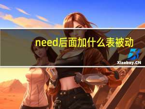 need后面加什么表被动