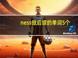ness做后缀的单词5个