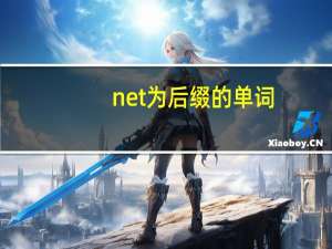 net为后缀的单词