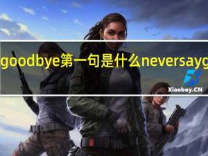 neversaygoodbye第一句是什么 neversaygoodbye中文版